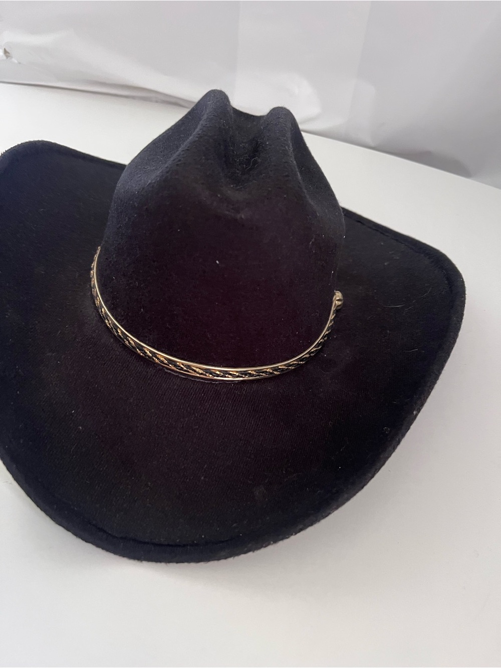 J.R. Palacios Enterprises Black Felt Western Cowboy Hat Size 7 56 Made In Mexico